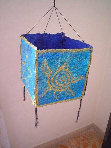 lampada,papier machè.